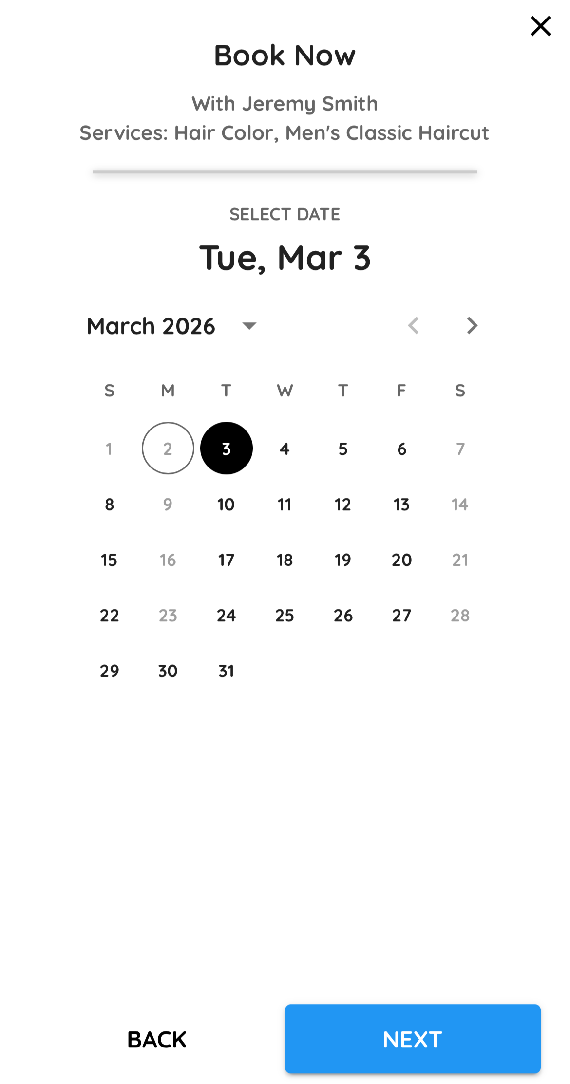 Real-time appointment slots for beauty businesses