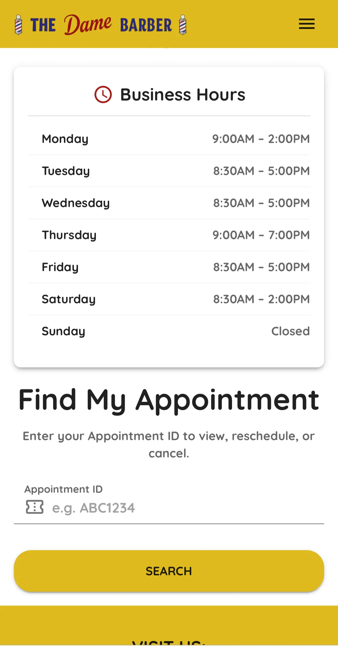Mobile-optimized booking website design